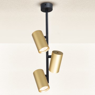 Brilagi - Chandelier on a pole SELE VERTICAL 3xGU10/30W/230V black/gold