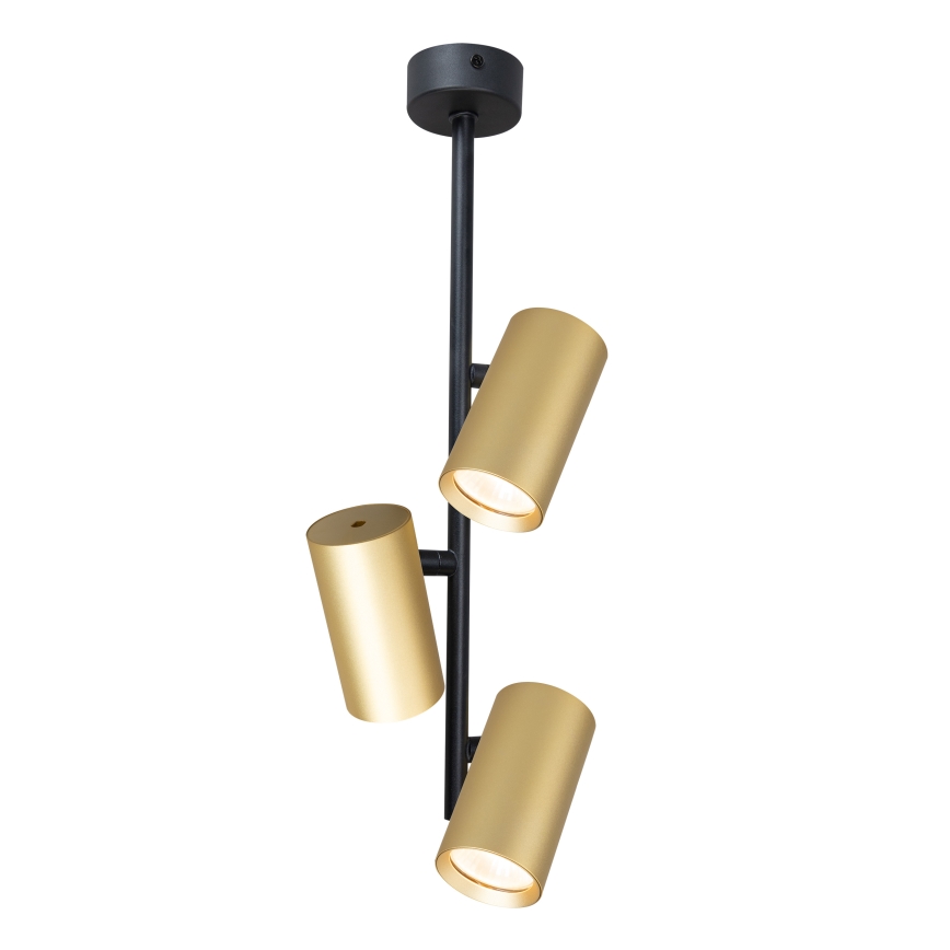 Brilagi - Chandelier on a pole SELE VERTICAL 3xGU10/30W/230V black/gold