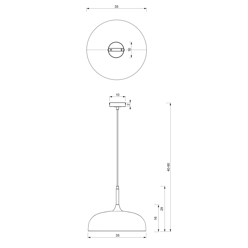 Brilagi - Chandelier on a string ABRAHAM 1xE27/60W/230V d. 35 cm beige