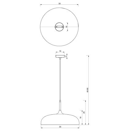 Brilagi - Chandelier on a string ABRAHAM 1xE27/60W/230V d. 35 cm green