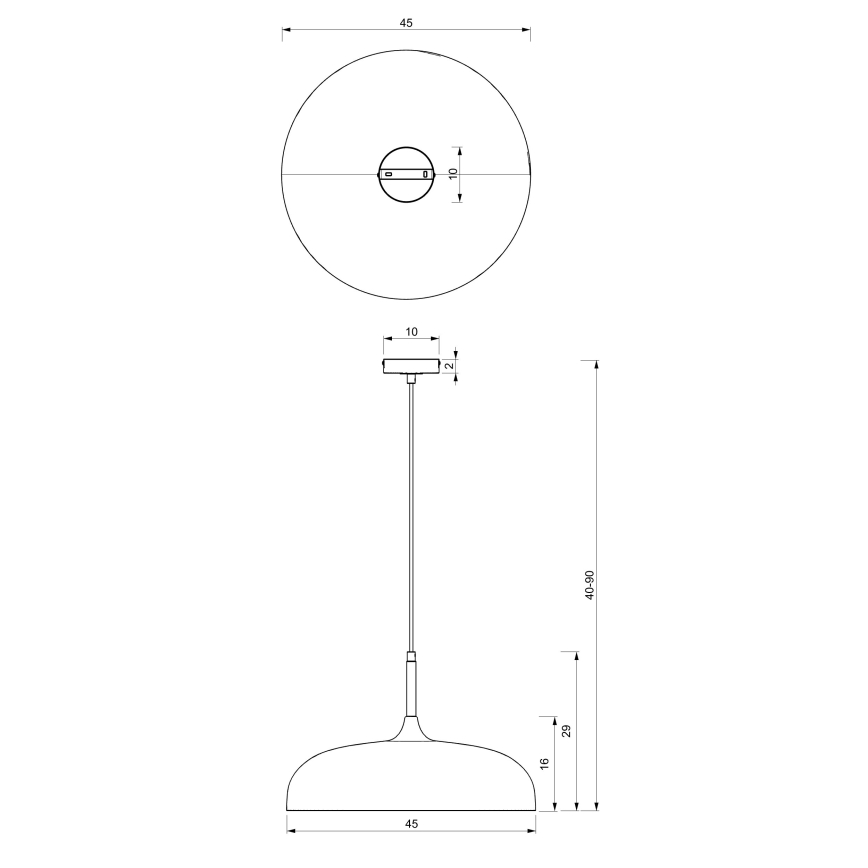 Brilagi - Chandelier on a string ABRAHAM 1xE27/60W/230V d. 45 cm beige