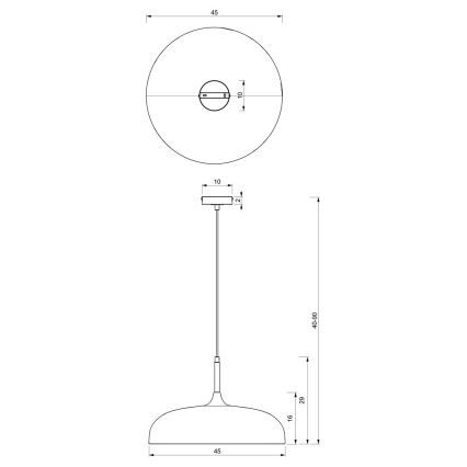 Brilagi - Chandelier on a string ABRAHAM 1xE27/60W/230V d. 45 cm blue