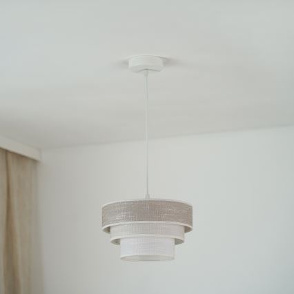 Brilagi - Chandelier on a string ALASKA LUNETA 1xE27/15W/230V d. 25 cm grey/creamy