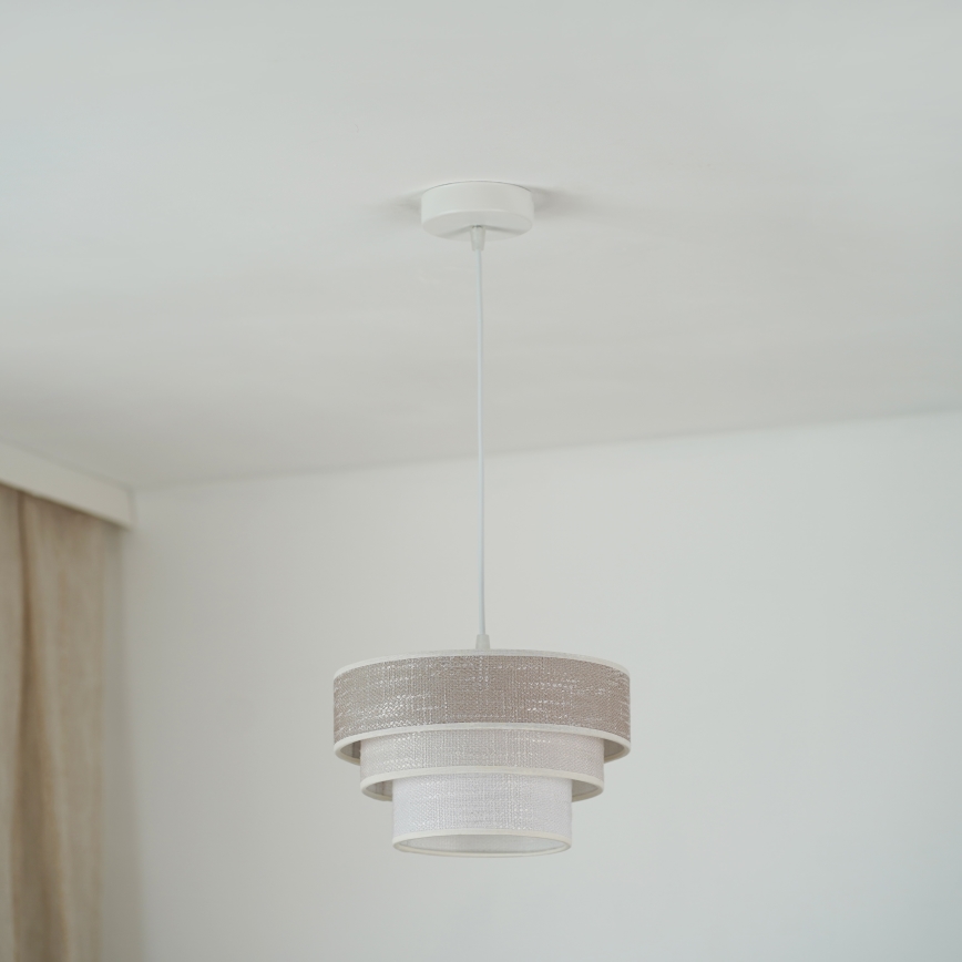 Brilagi - Chandelier on a string ALASKA LUNETA 1xE27/15W/230V d. 25 cm grey/creamy