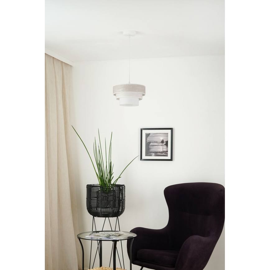 Brilagi - Chandelier on a string ALASKA LUNETA 1xE27/15W/230V d. 25 cm grey/creamy