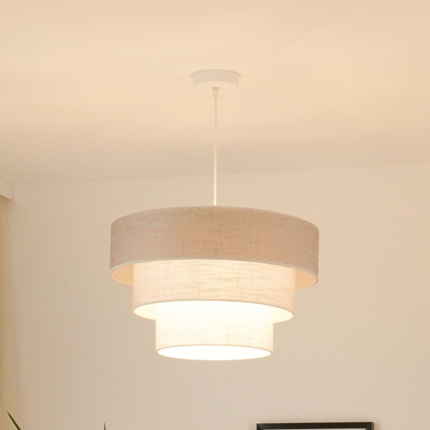 Brilagi - Chandelier on a string ALASKA LUNETA 1xE27/15W/230V d. 45 cm grey/creamy