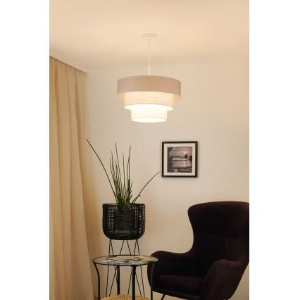 Brilagi - Chandelier on a string ALASKA LUNETA 1xE27/15W/230V d. 45 cm grey/creamy