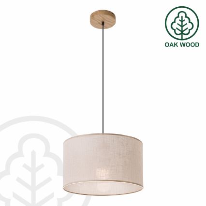 Brilagi - Chandelier on a string ANTHONY 1xE27/60W/230V oak/beige