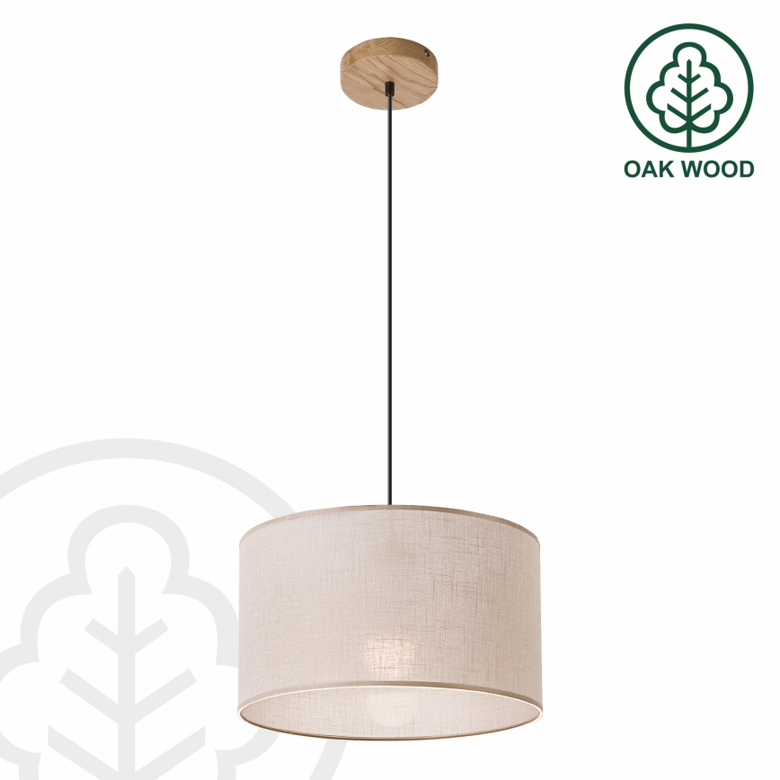 Brilagi - Chandelier on a string ANTHONY 1xE27/60W/230V oak/beige