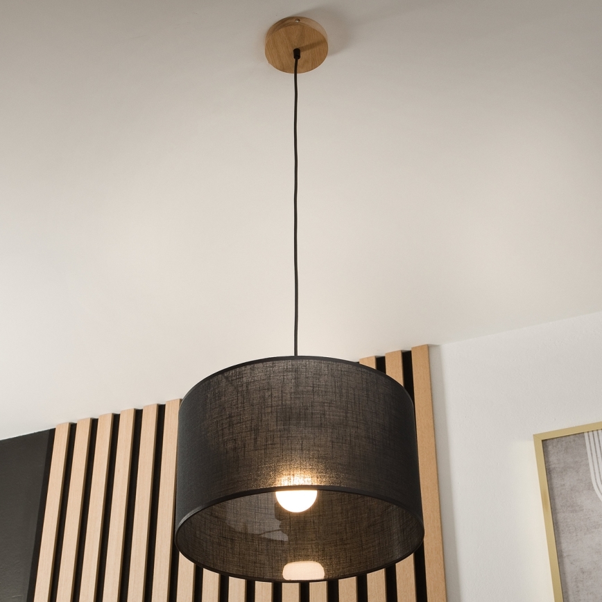Brilagi - Chandelier on a string ANTHONY 1xE27/60W/230V oak/black