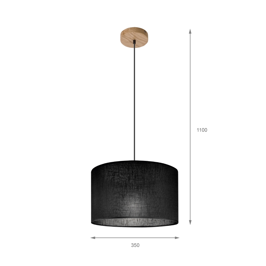 Brilagi - Chandelier on a string ANTHONY 1xE27/60W/230V oak/black