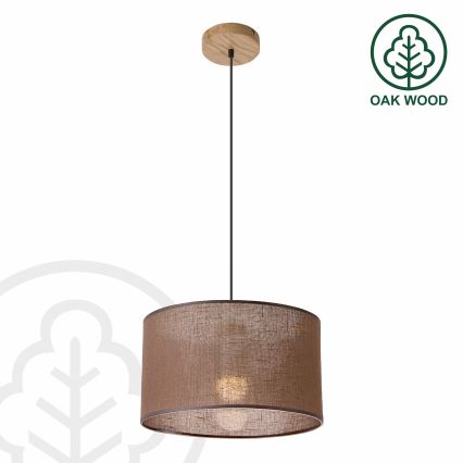 Brilagi - Chandelier on a string ANTHONY 1xE27/60W/230V oak/brown