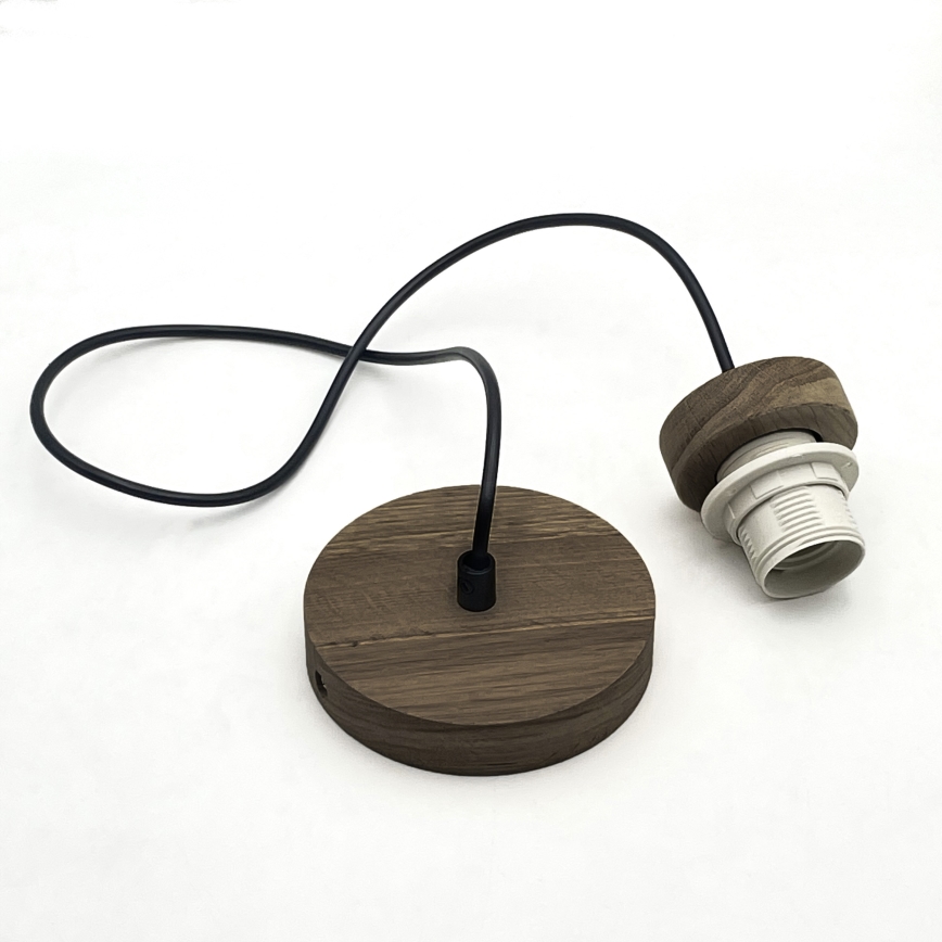 Brilagi - Chandelier on a string ANTHONY 1xE27/60W/230V oak walnut/beige