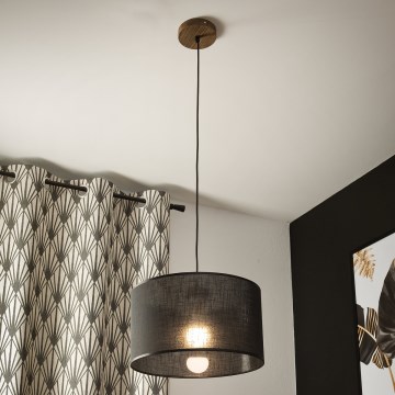 Brilagi - Chandelier on a string ANTHONY 1xE27/60W/230V oak walnut/black