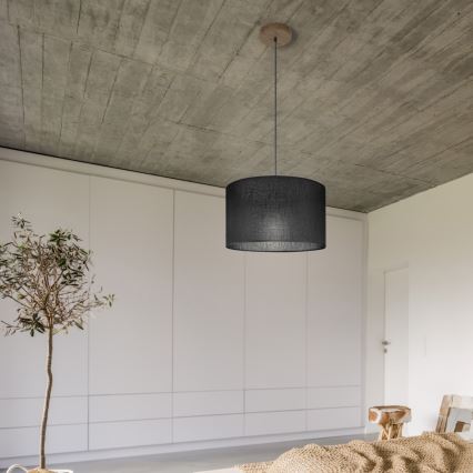 Brilagi - Chandelier on a string ANTHONY 1xE27/60W/230V oak walnut/black