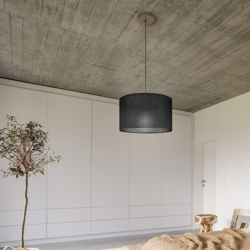 Brilagi - Chandelier on a string ANTHONY 1xE27/60W/230V oak walnut/black