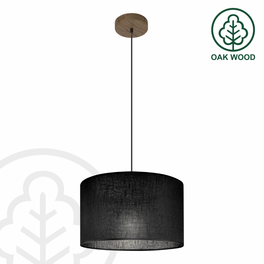 Brilagi - Chandelier on a string ANTHONY 1xE27/60W/230V oak walnut/black