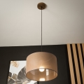Brilagi - Chandelier on a string ANTHONY 1xE27/60W/230V oak walnut/brown