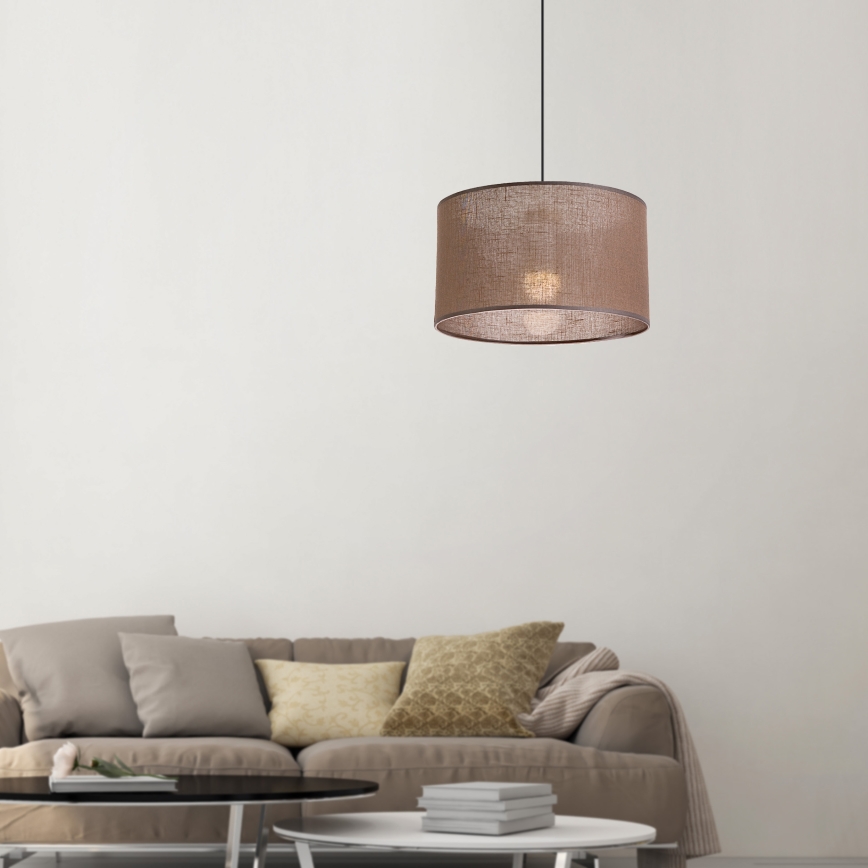 Brilagi - Chandelier on a string ANTHONY 1xE27/60W/230V oak walnut/brown