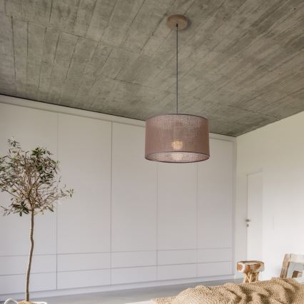 Brilagi - Chandelier on a string ANTHONY 1xE27/60W/230V oak walnut/brown