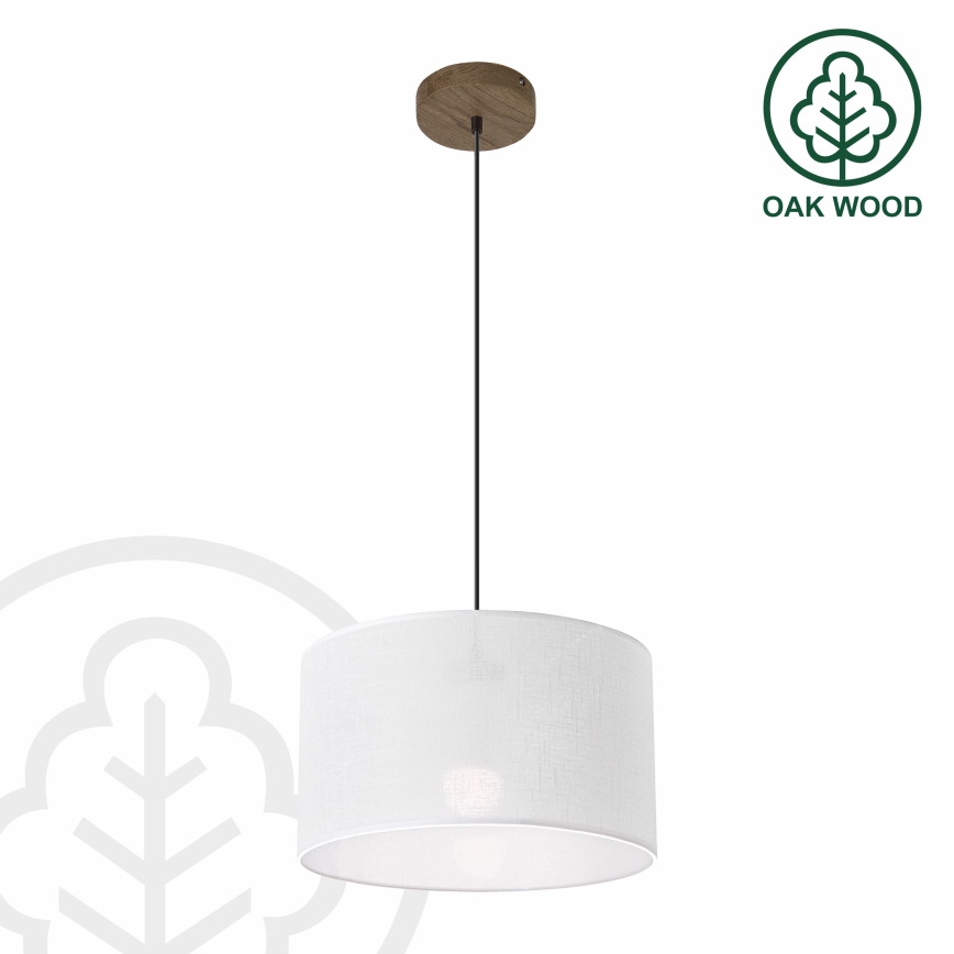 Brilagi - Chandelier on a string ANTHONY 1xE27/60W/230V oak walnut/white