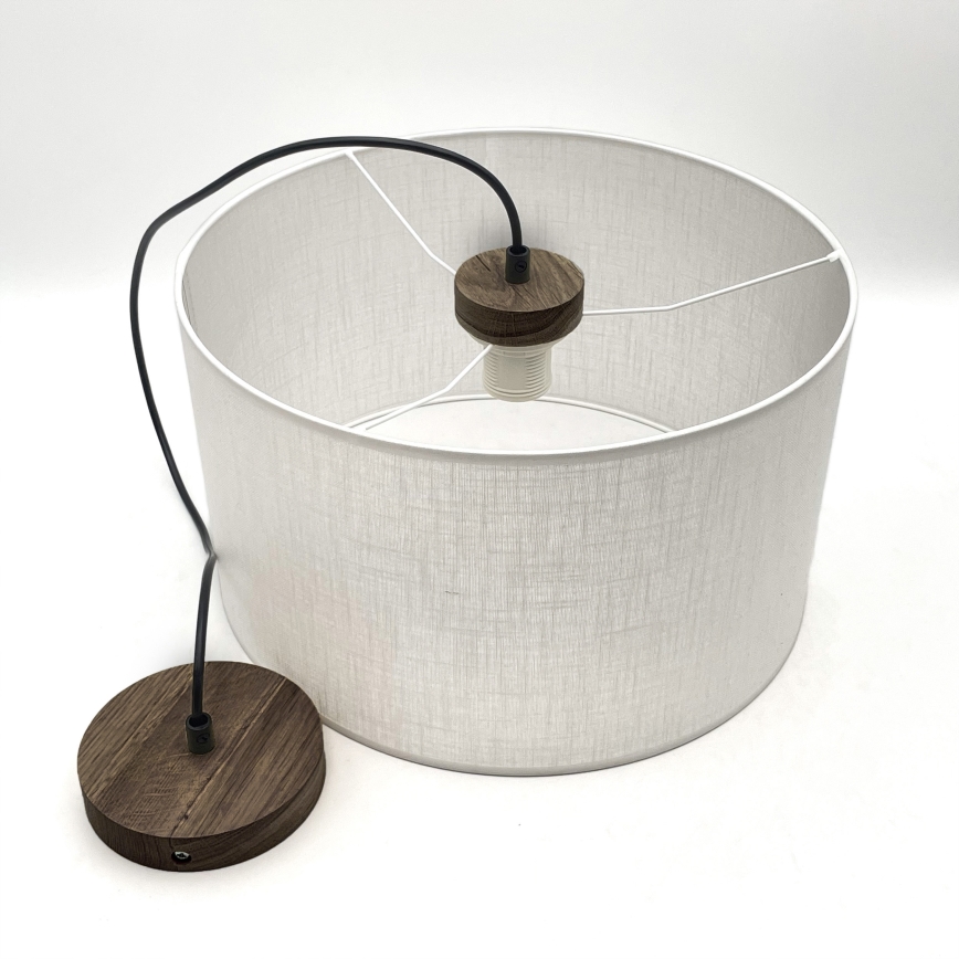 Brilagi - Chandelier on a string ANTHONY 1xE27/60W/230V oak walnut/white
