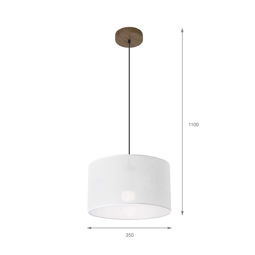 Brilagi - Chandelier on a string ANTHONY 1xE27/60W/230V oak walnut/white