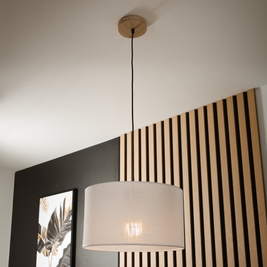 Brilagi - Chandelier on a string ANTHONY 1xE27/60W/230V oak/white
