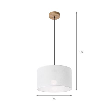 Brilagi - Chandelier on a string ANTHONY 1xE27/60W/230V oak/white