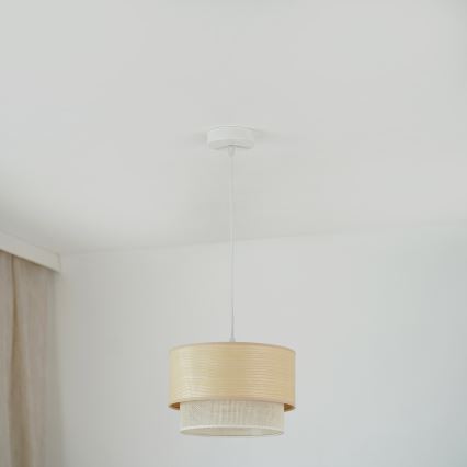 Brilagi - Chandelier on a string ARIZONA BOHO 1xE27/15W/230V d. 25 cm beige/white