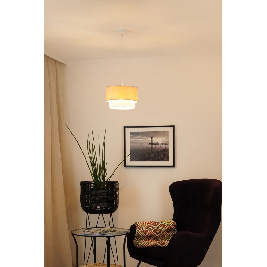 Brilagi - Chandelier on a string ARIZONA BOHO 1xE27/15W/230V d. 25 cm beige/white