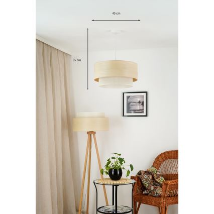 Brilagi - Chandelier on a string ARIZONA BOHO 1xE27/15W/230V d. 45 cm beige/white