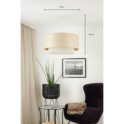 Brilagi - Chandelier on a string ARIZONA BOHO 1xE27/15W/230V d. 60 cm beige/white