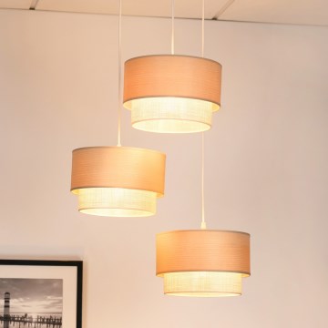 Brilagi - Chandelier on a string ARIZONA BOHO 3xE27/15W/230V beige/white