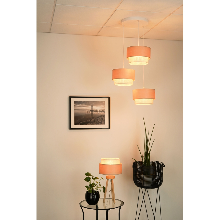 Brilagi - Chandelier on a string ARIZONA BOHO 3xE27/15W/230V beige/white