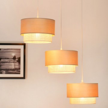 Brilagi - Chandelier on a string ARIZONA BOHO 3xE27/15W/230V beige/white