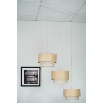 Brilagi - Chandelier on a string ARIZONA BOHO 3xE27/15W/230V beige/white