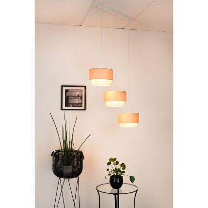Brilagi - Chandelier on a string ARIZONA BOHO 3xE27/15W/230V beige/white