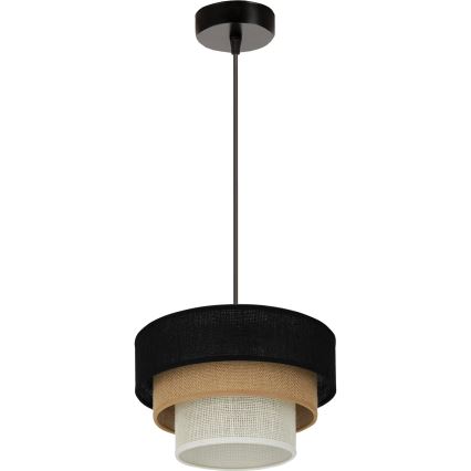 Brilagi - Chandelier on a string ASPEN LUNETA 1xE27/15W/230V d. 25 cm black/beige/creamy