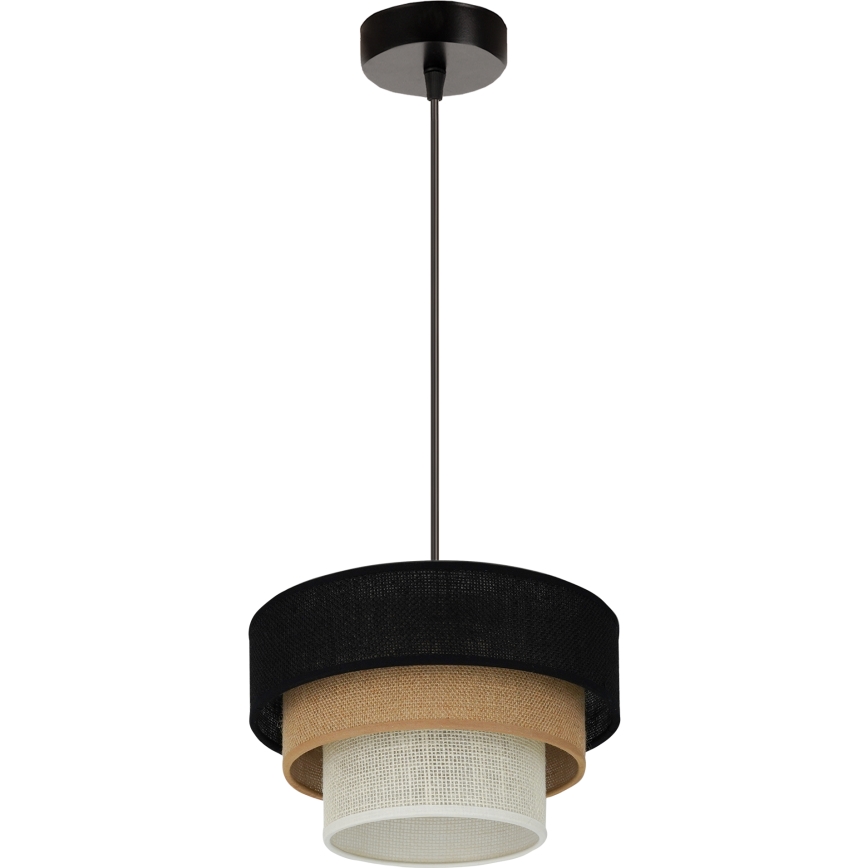 Brilagi - Chandelier on a string ASPEN LUNETA 1xE27/15W/230V d. 25 cm black/beige/creamy