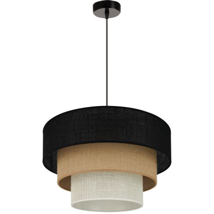 Brilagi - Chandelier on a string ASPEN LUNETA 1xE27/15W/230V d. 45 cm black/beige/creamy