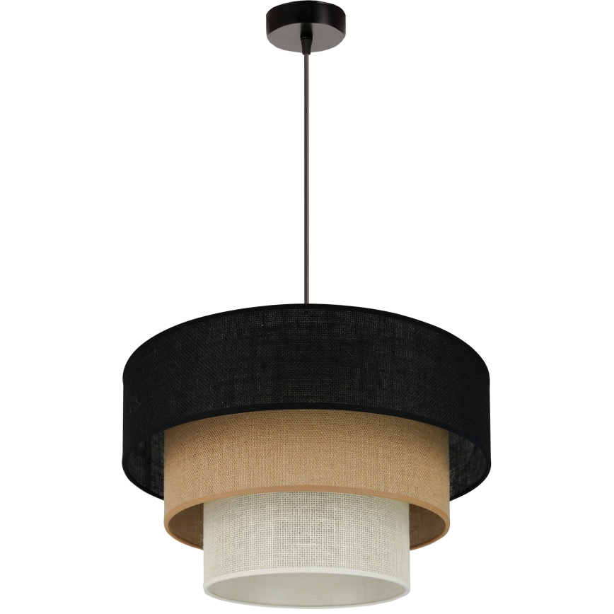 Brilagi - Chandelier on a string ASPEN LUNETA 1xE27/15W/230V d. 45 cm black/beige/creamy