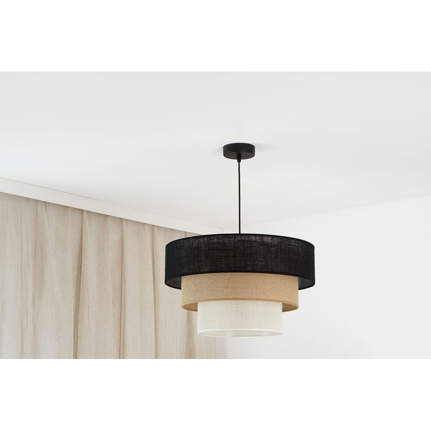 Brilagi - Chandelier on a string ASPEN LUNETA 1xE27/15W/230V d. 45 cm black/beige/creamy