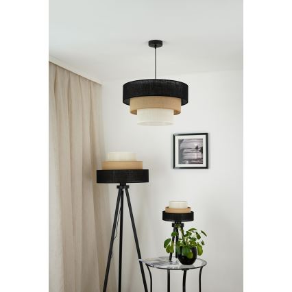 Brilagi - Chandelier on a string ASPEN LUNETA 1xE27/15W/230V d. 45 cm black/beige/creamy