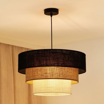 Brilagi - Chandelier on a string ASPEN LUNETA 1xE27/15W/230V d. 45 cm black/beige/creamy