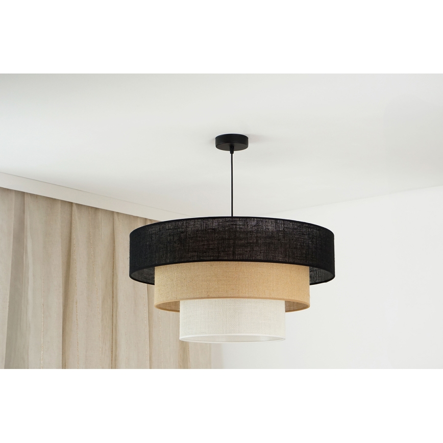Brilagi - Chandelier on a string ASPEN LUNETA 1xE27/15W/230V d. 60 cm black/beige/creamy