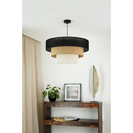 Brilagi - Chandelier on a string ASPEN LUNETA 1xE27/15W/230V d. 60 cm black/beige/creamy