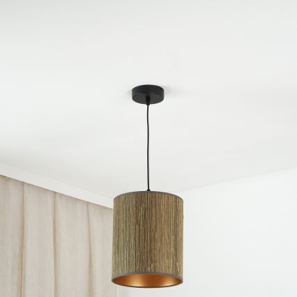 Brilagi - Chandelier on a string BOSTON ROLLER 1xE27/15W/230V d. 21 cm straw brown/gold