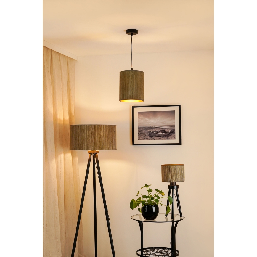 Brilagi - Chandelier on a string BOSTON ROLLER 1xE27/15W/230V d. 21 cm straw brown/gold