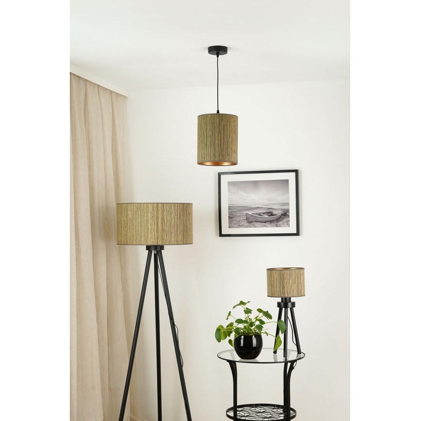 Brilagi - Chandelier on a string BOSTON ROLLER 1xE27/15W/230V d. 21 cm straw brown/gold
